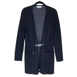 Calvin Klein Buckled Wool Blend Knit Cardigan